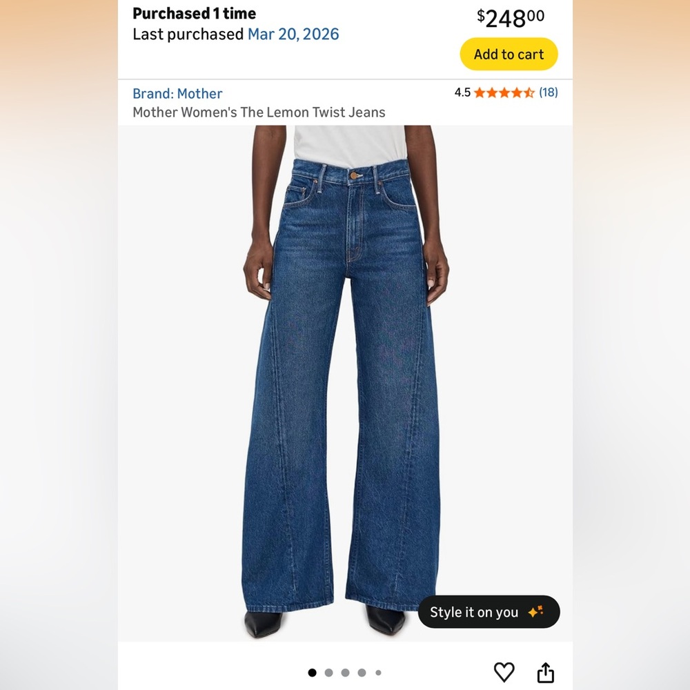 MOTHER Wide-Leg Flare Jeans in Classic Blue Denim